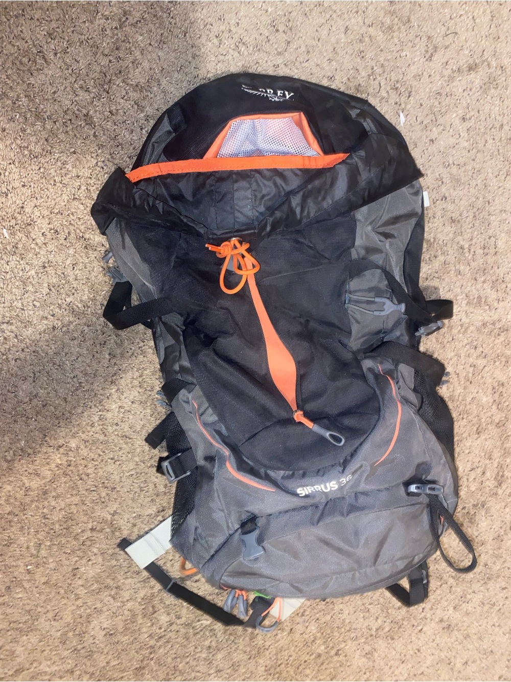 Black & Orange Hiking Backpack